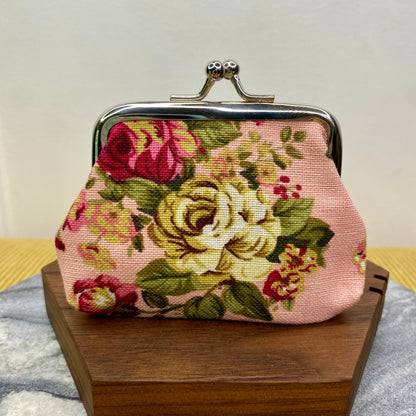 Clamshell Coin Purse Wallet (Smaller) - Floral