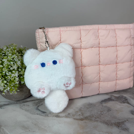 Bundled Set - Puffer Pouch + Cat Keychain