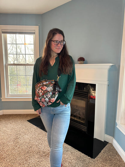 The Roni Nylon Crossbody - Floral