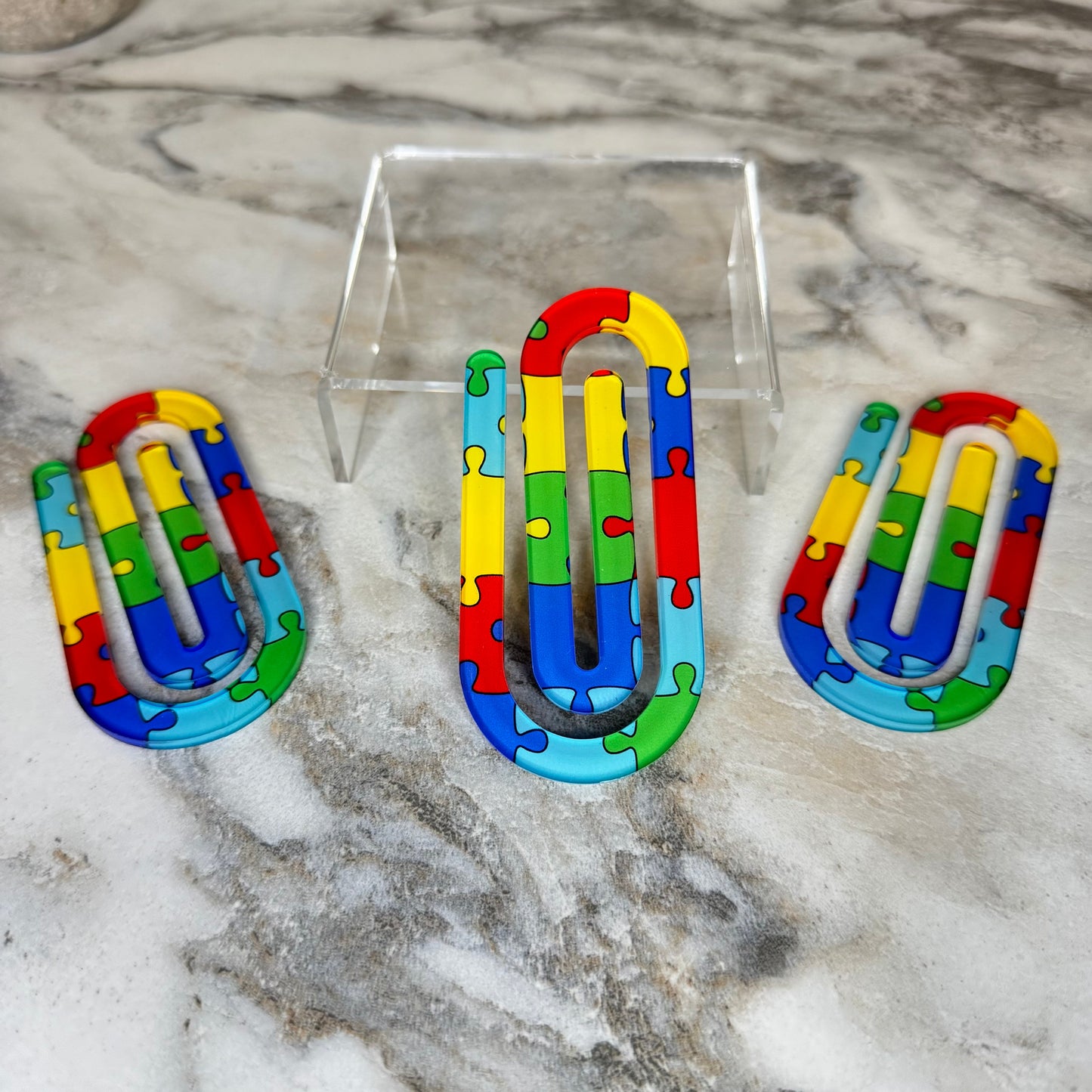 Jumbo Paperclip - Autism Awareness Puzzle