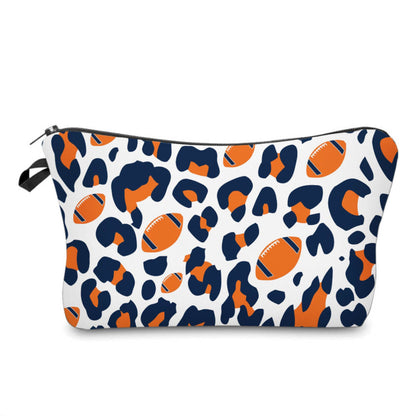 Pouch - Football Animal Print Navy Orange