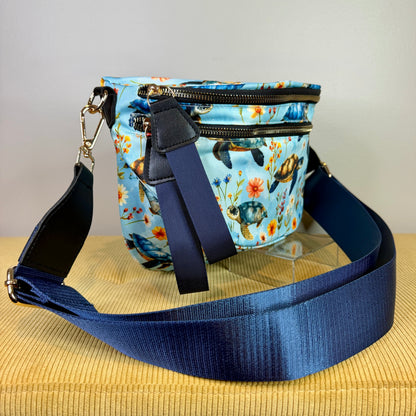 The Roni Nylon Crossbody - Turtle Floral