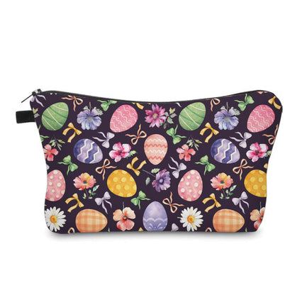 Pouch - Easter - Eggs Bows on Eggplant