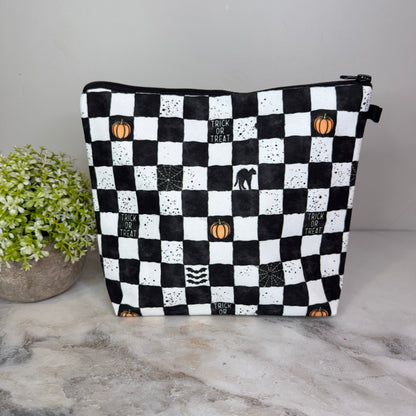 Pouch XL - Halloween Fall Trick or Treat Plaid