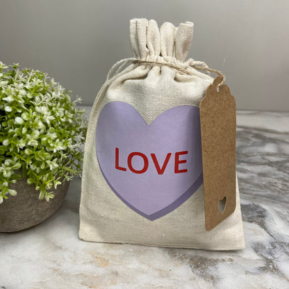 Mini Drawstring - Conversation Hearts