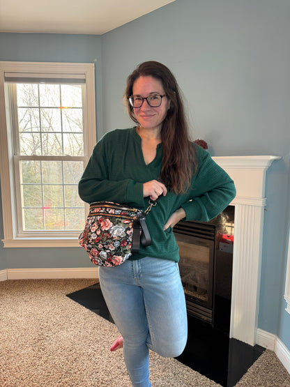 The Roni Nylon Crossbody - Floral