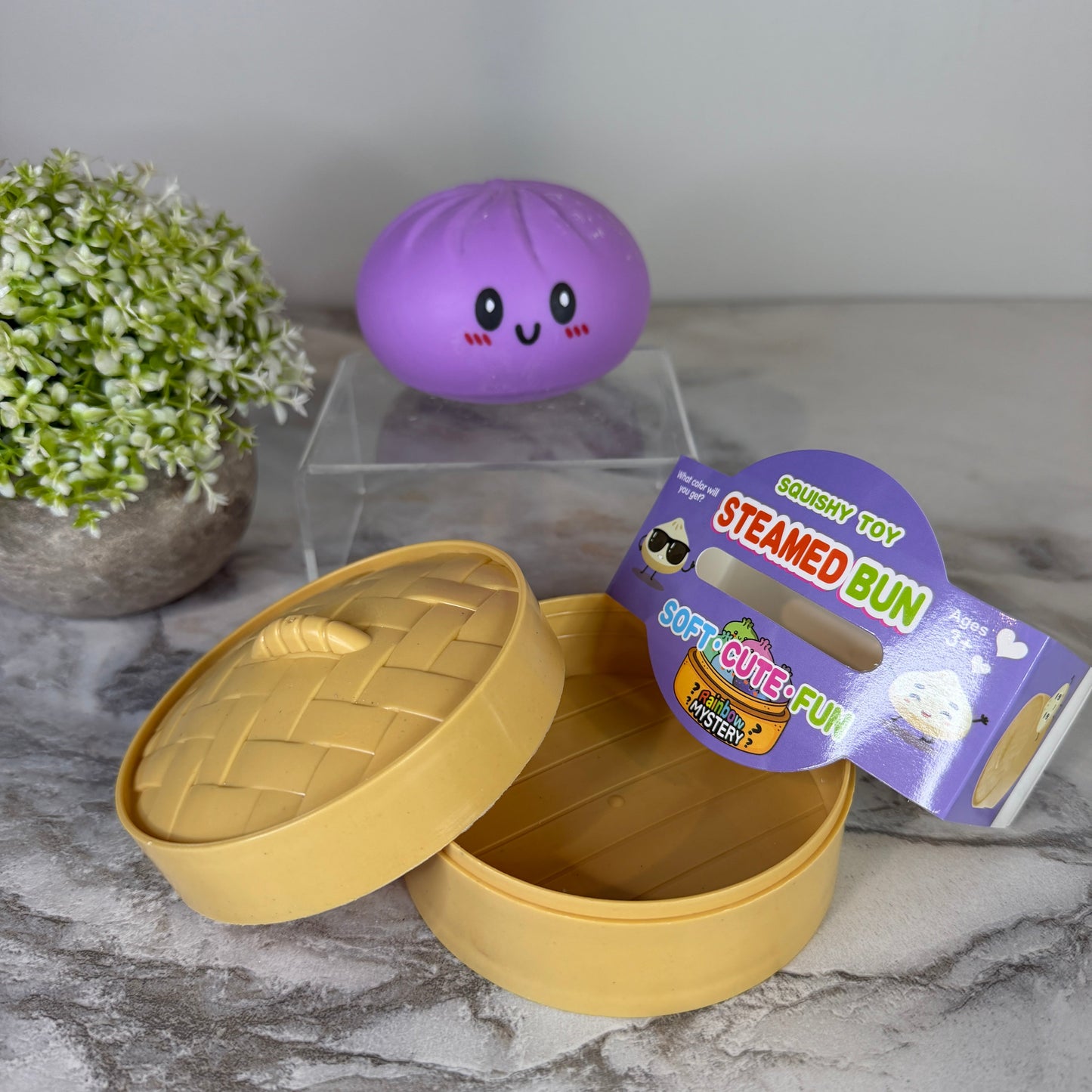 Squishy Toy - Viral Dumpling, Solid Purple