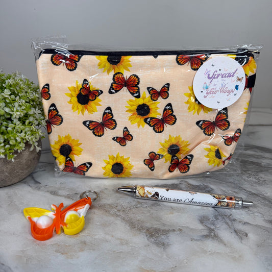 Bundled Set - Butterfly Orange Sunflower