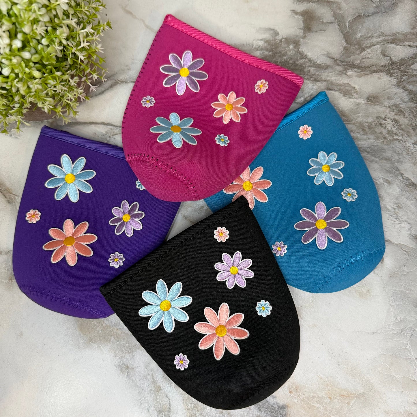 Bundled Set - Floral Patches Black