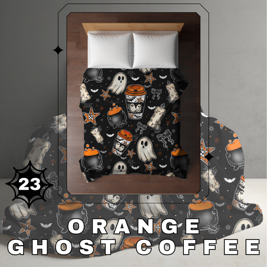 Blanket Halloween #23 - Orange Ghost Coffee