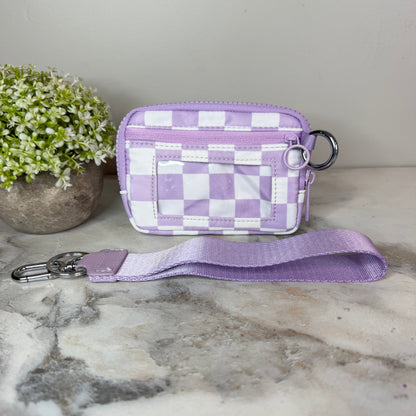 Rue - Nylon Wristlet Wallet - Lavender Check
