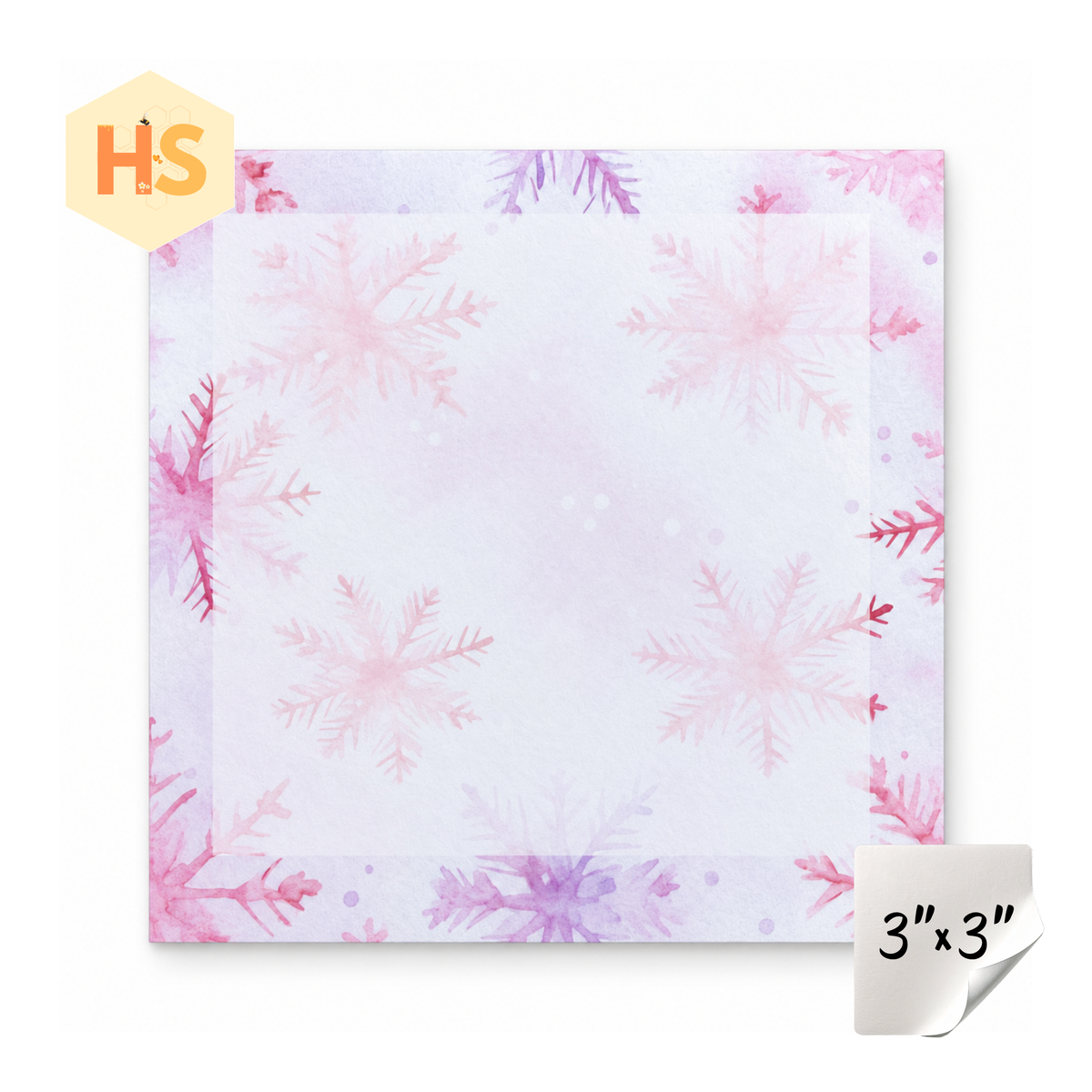 The Sticky Note Collection - Christmas Pink & Purple Snowflakes