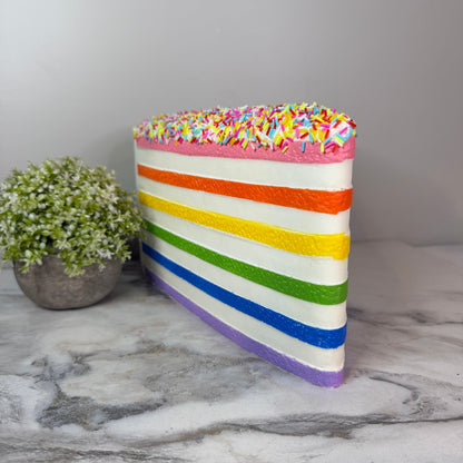 Squishy Toy - Rainbow Cake, Jumbo