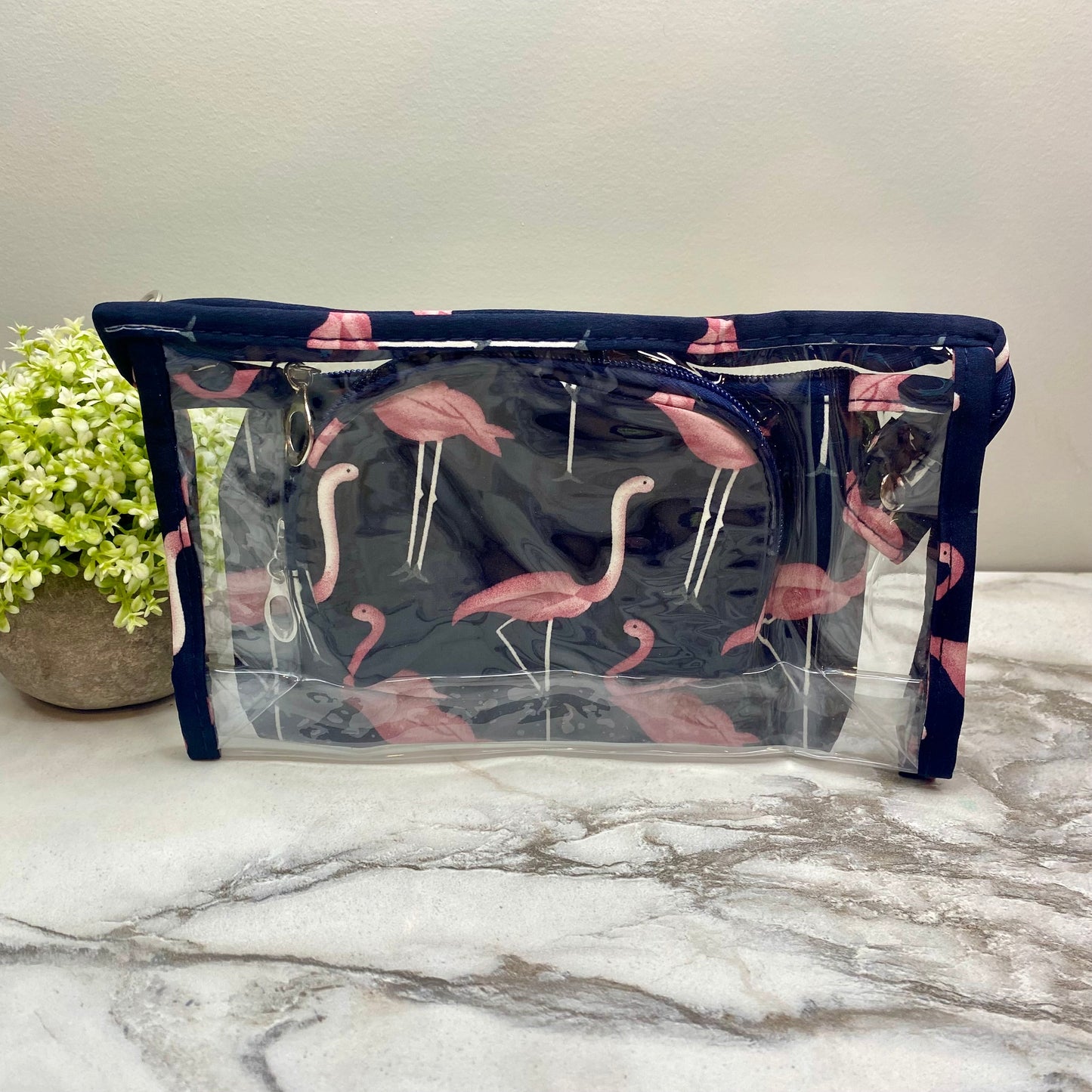 Trio Set Pouch + Clamshell - Flamingo