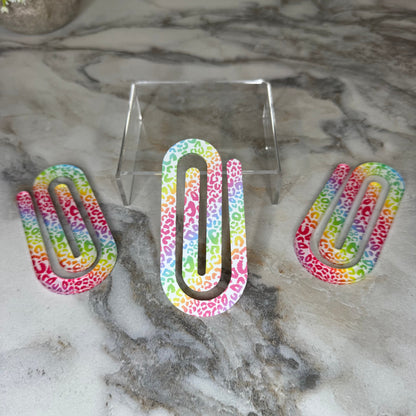 Jumbo Paperclip - Colorful Animal Print