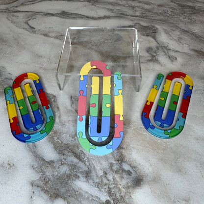 Jumbo Paperclip - Autism Awareness Puzzle