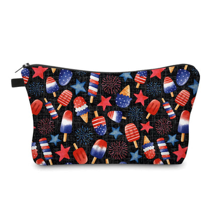 Pouch - America, Popsicle Star on Black