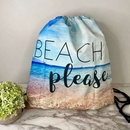 Drawstring Bag - Beach Please