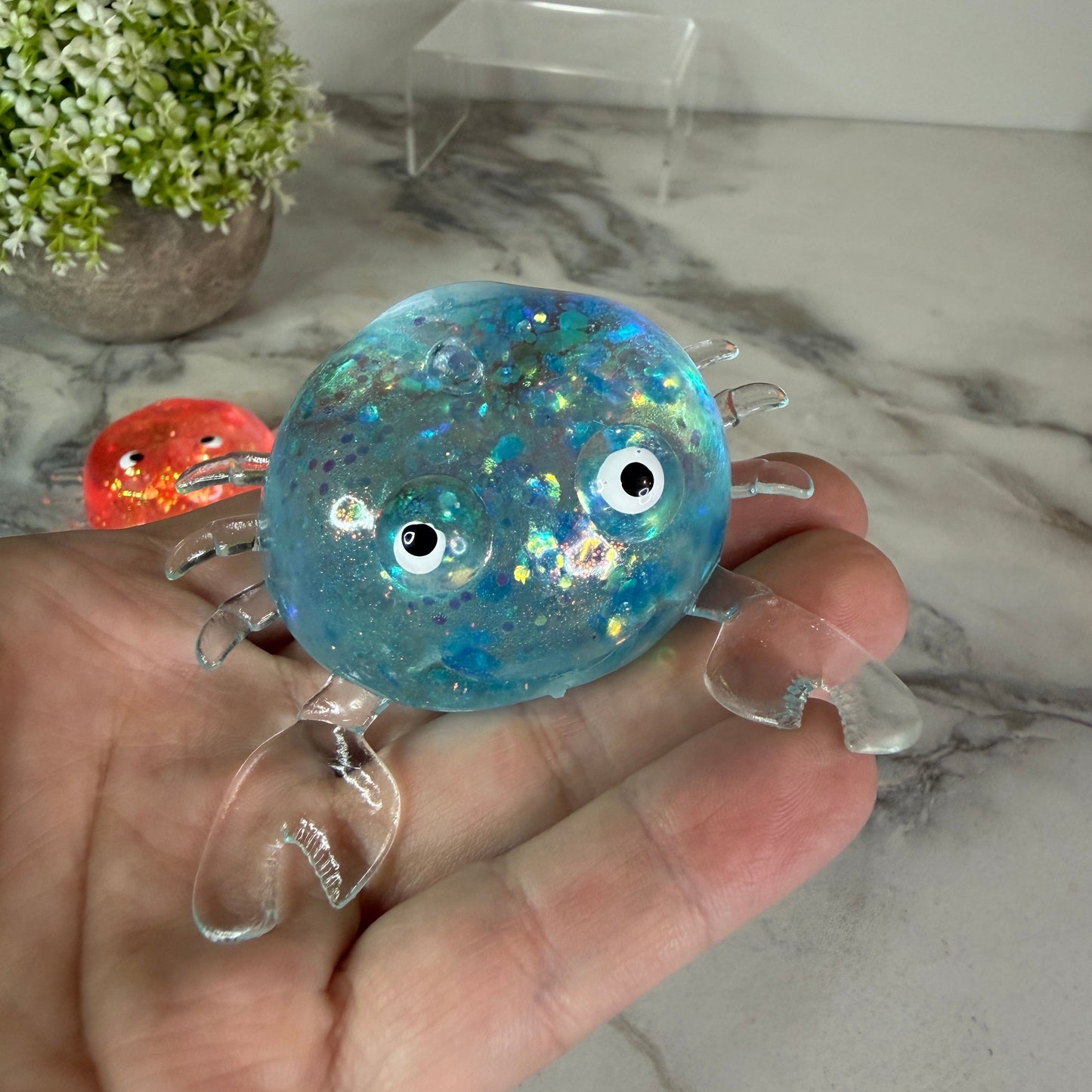 Squishy Toy - Glitter Crab