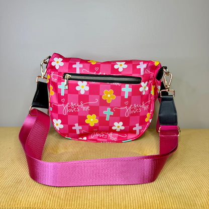 The Roni Nylon Crossbody - Religious Jesus Loves Me