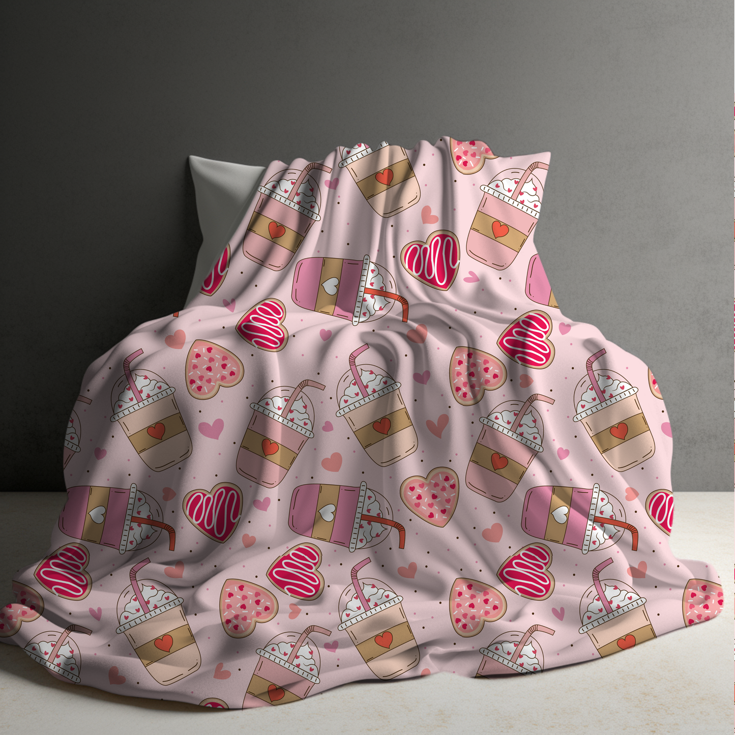 Blanket - Coffee Hearts