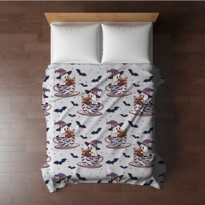 Blanket - Halloween - Reading Book Ghost Teacup