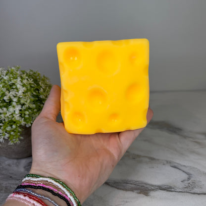 Stress Squishy Toy - Cheese Cube, Jumbo - PREORDER