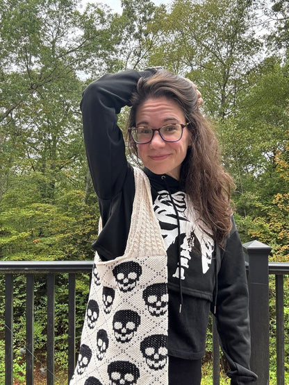Tote Bag - Knit Sweater - Skull - PREORDER