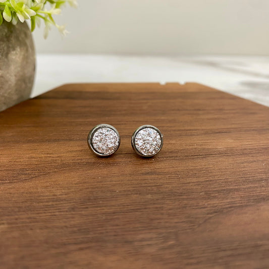 Druzy Stud Earrings - 8mm - #9