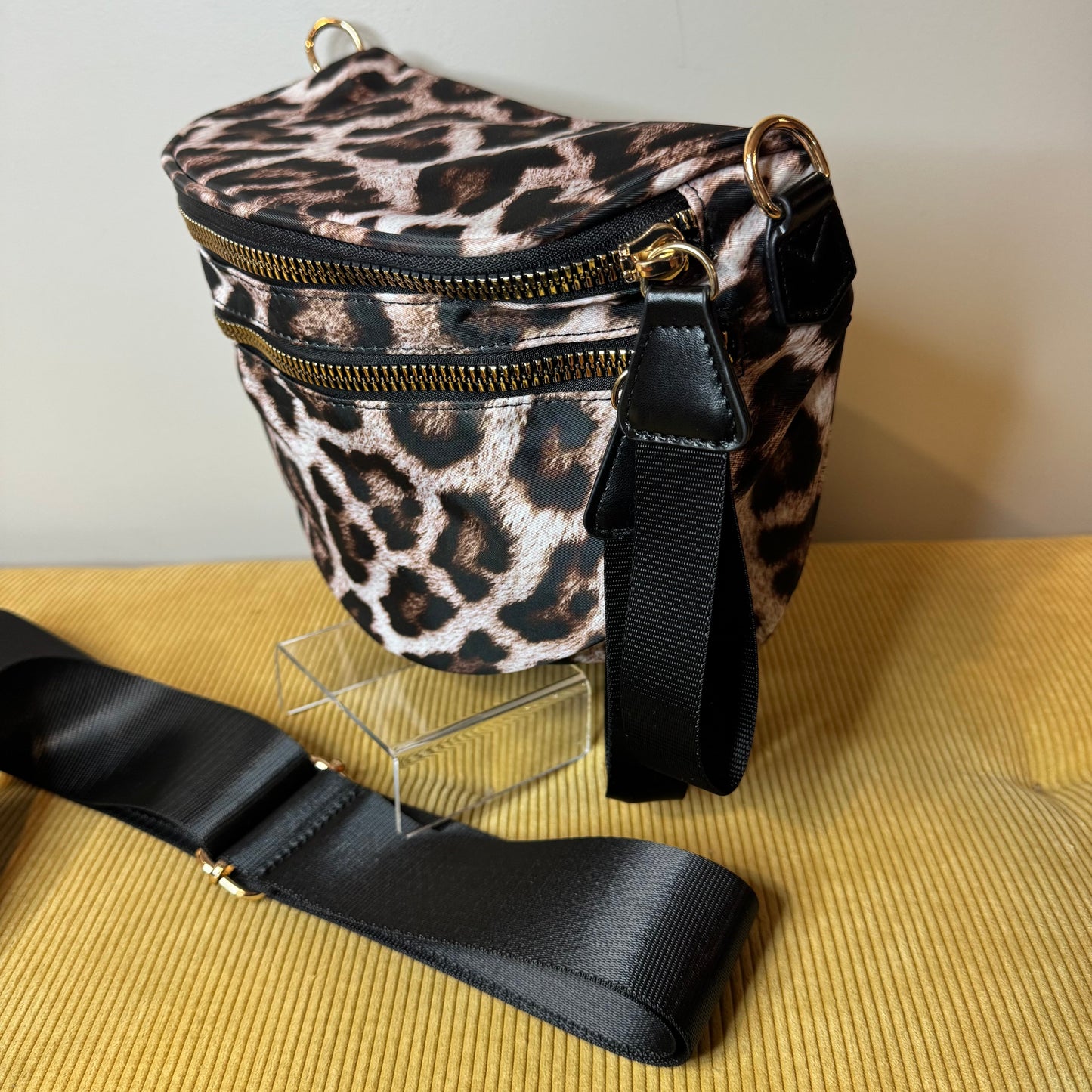 The Roni Nylon Crossbody - Larger Animal Print