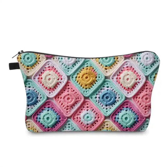 Pouch - Pastel Crochet Squares