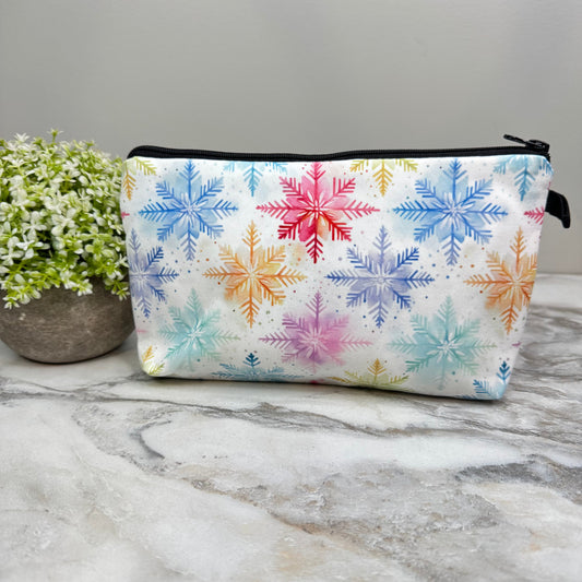 Pouch - Christmas Snowflake on White