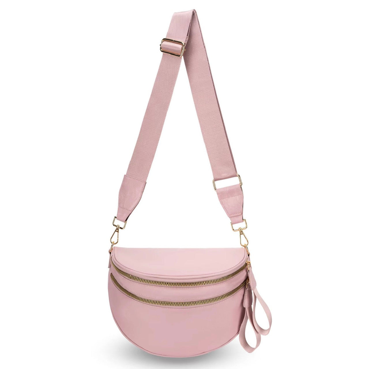 The Roni Nylon Crossbody - Solid Light Pink - PREORDER