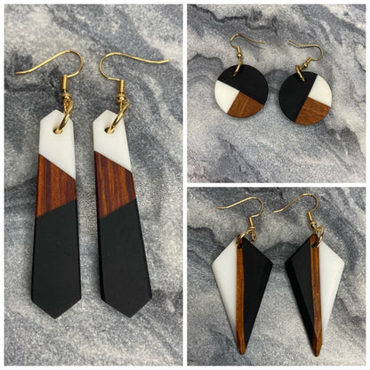 Dangle Earring - Wood & Acrylic