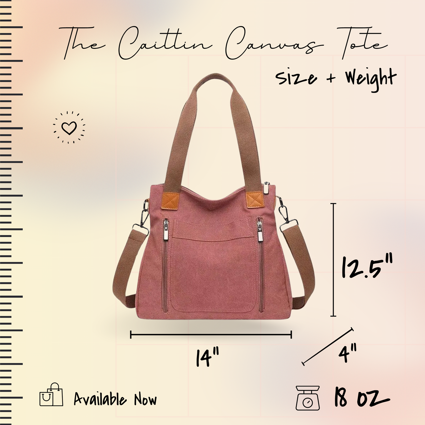 Caitlin - Canvas Satchel - PREORDER