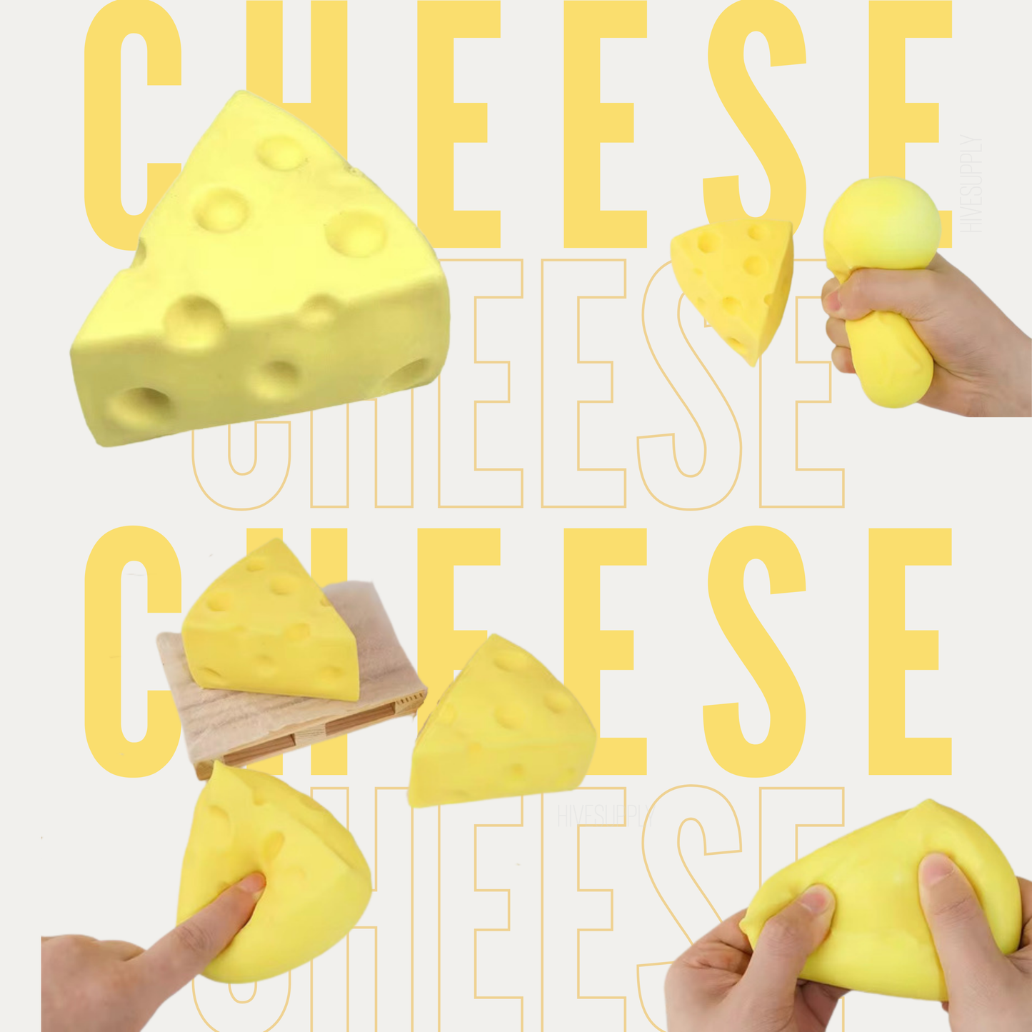 Stress Squishy Toy - Cheese Triangle