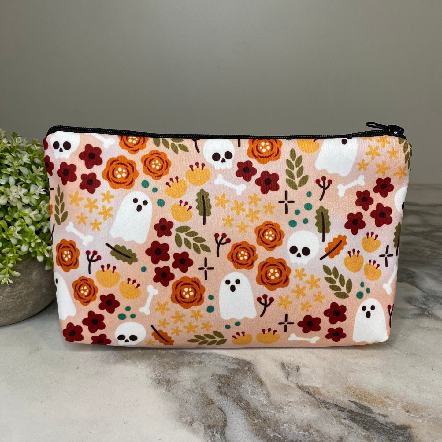 Pouch & Sticky Note Bundled Set - Floral Ghost
