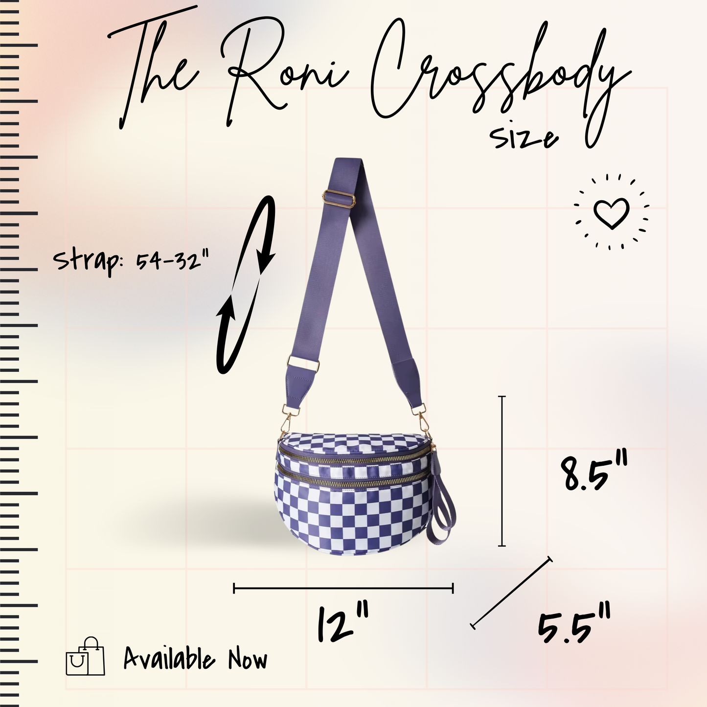 The Roni Nylon Crossbody - Checkered Chocolate