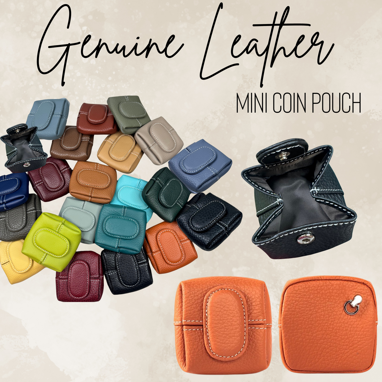 Coin Pouch Wallet - Genuine Leather- PREORDER