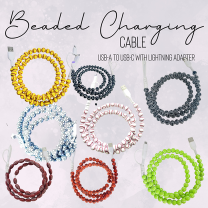 Charging Cord - Beaded - Sports