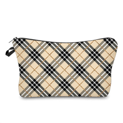 Pouch - Plaid Tan & Gold